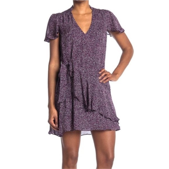 Parker Indie Ruffled Printed Silk Dress - Picture 1 of 10